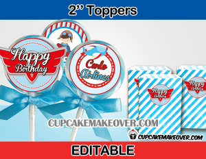 editable airplane toppers wings
