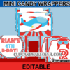editable airplane candy labels mini