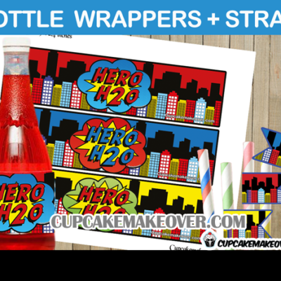 printable h2o superhero water bottle wrappers