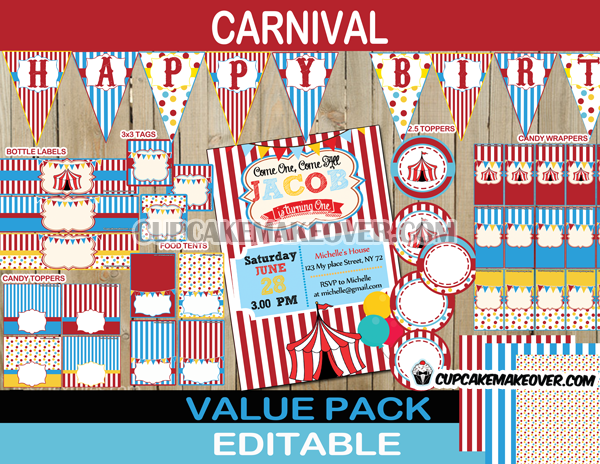 big top circus birthday package
