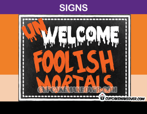 Halloween party decorations welcome sign