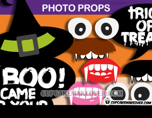 witch hat Halloween photo props signs