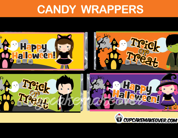 halloween party favors candy bar labels