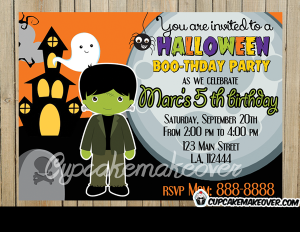 printable Halloween invitations for boys