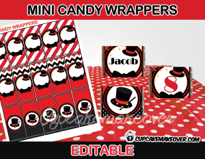 magic party mini candy labels