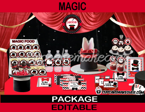 little magician printable birthday party package