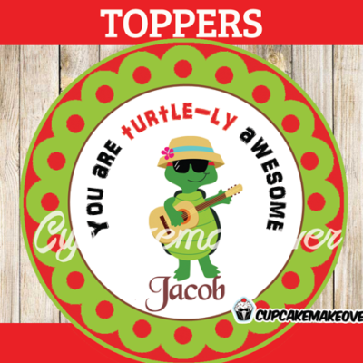 turtle-ly awesome valentines day stickers tags for boys