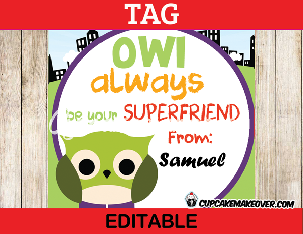 printable avengers hulk owl superhero tags valentines day