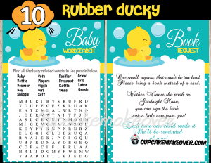 Baby Shower Rubber Duckies games