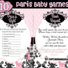 Printable Paris Baby Shower Games