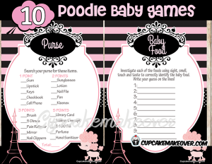 Paris themed baby shower games