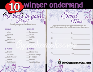 winter lavender baby shower party ideas