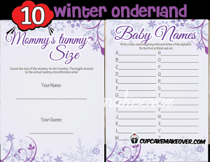 lavender winter baby shower game ideas