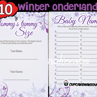 lavender winter baby shower game ideas