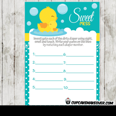 baby boy rubber duck games printable shower
