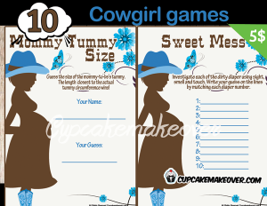 cowgirl blue baby shower games