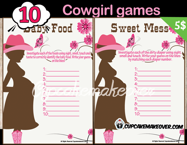 western themed baby shower games