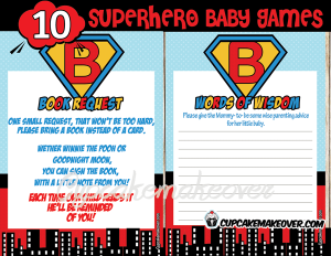 superhero baby boy shower games