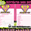 Superhero Girl Baby Shower Games – INSTANT DOWNLOAD - Cupcakemakeover