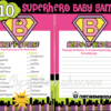 super hero printable baby games for your shower