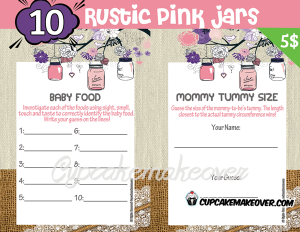 rustic pink mason jar baby shower decorations girl