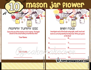 yellow mason jar baby girl boy shower printables
