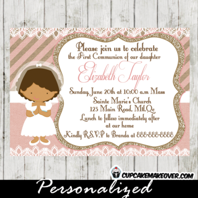 printable first holy communion invitation for girls