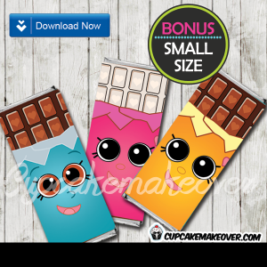 shopkins party Candy Bar Wrapper printable