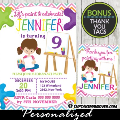 printable coloring crayons party invitation for girls
