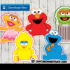 Sesame Street Character Cutouts – INSTANT DOWNLOAD - Cupcakemakeover