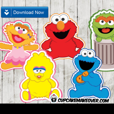 printable sesame street character cutouts pictures