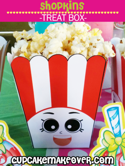 Shopkins Poppy Corn Popcorn Boxes, Party Favors - Cupcakemakeover