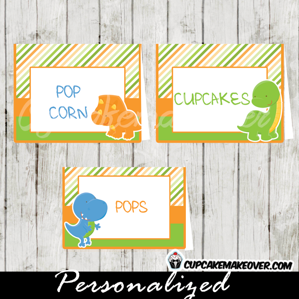 dinosaur food tent cards printable party food labels