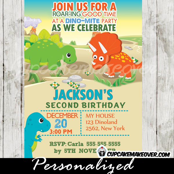 Dinosaur Themed Invitations 6
