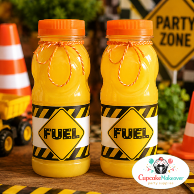 Construction Fuel Bottle Labels, Construction Birthday Drink Labels, Under Construction Party Decorations – INSTANT DOWNLOAD