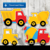 Construction Party Vehicle Cutouts - Instant Download - Cupcakemakeover
