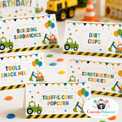 construction food tent cards, construction birthday food labels, printable buffet cards, construction party printables, dirt cups sign, traffic cone popcorn sign, construction cookies label, building sandwiches sign, construction birthday decorations, construction buffet ideas, food tents printable, construction birthday table decor, dump truck birthday party, excavator birthday decorations, under construction birthday, construction party supplies, kids birthday food cards, cupcake makeover construction, construction party labels, printable construction signs