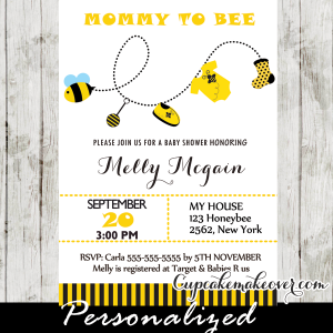 Mother To Bee Baby Shower Invitations 3