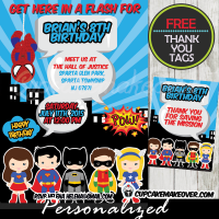 Superhero Candy Bar Wrappers- Personalized - Cupcakemakeover