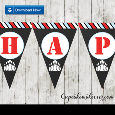 bowling party happy birthday banner for boys