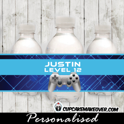 game truck party ideas water bottle labels