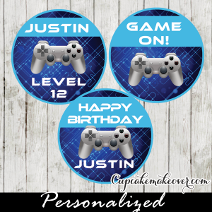 personalized video game cake toppers cupcake decoration ideas tags
