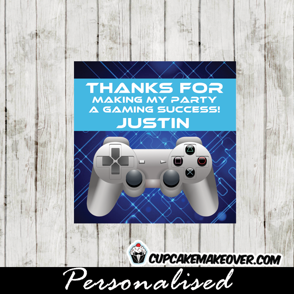 video game thank you cards personalized tags