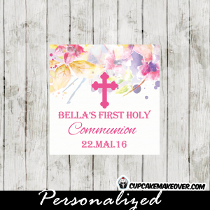 personalized first holy communion labels for girls