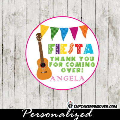 mexican guitar fiesta cupcake toppers