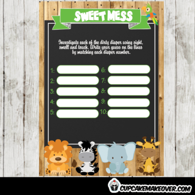 jungle theme baby shower games