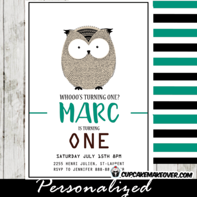 owl birthday invitations first 1st party hand drawn boys party invites