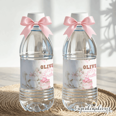 First rodeo bottle label birthday supplies