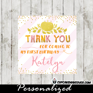 little pumpkin birthday favor tags square labels