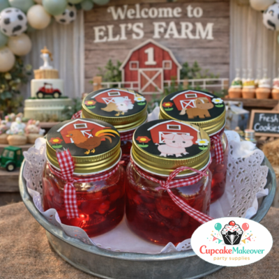 Farm Cupcake Toppers – Barnyard Farm Party Decor for 1st Birthday